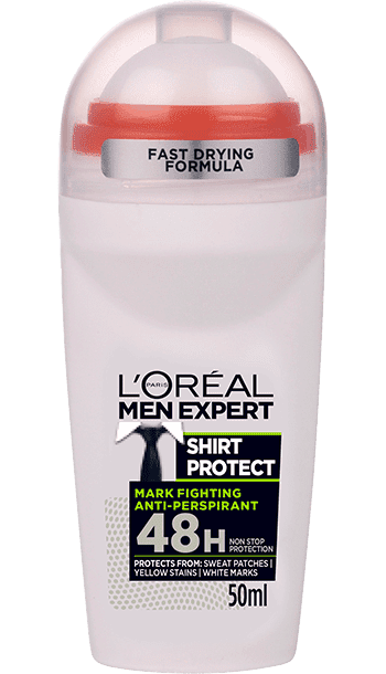 Paris Men Expert Shirt Protect 48H Anti-Transpirant Roll-On Deodorant 50ml 