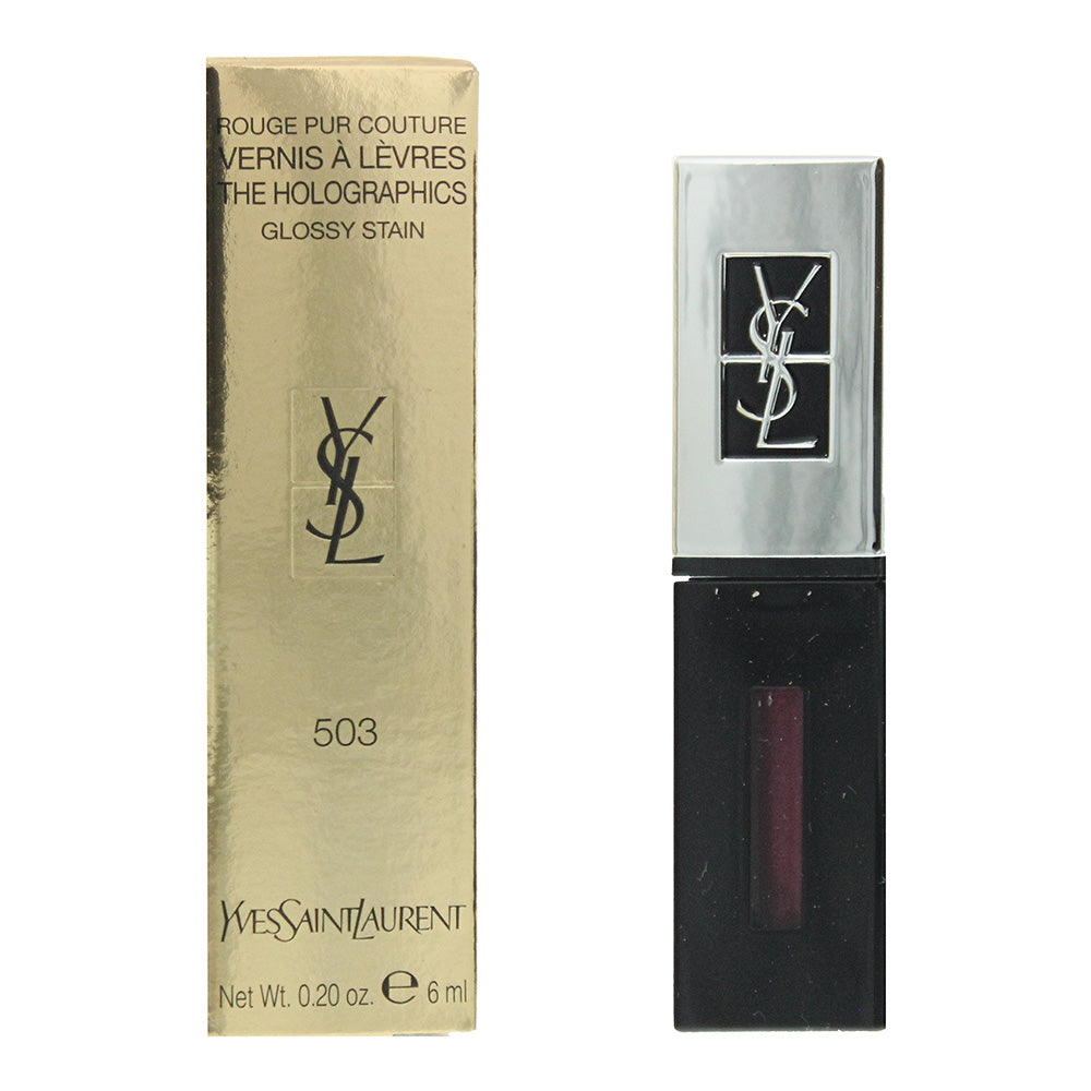 Yves Saint Laurent Rouge Pur Couture Vernis A Levres The Holographics Glossy Fleck No-503 Neon Prune 6 ml 